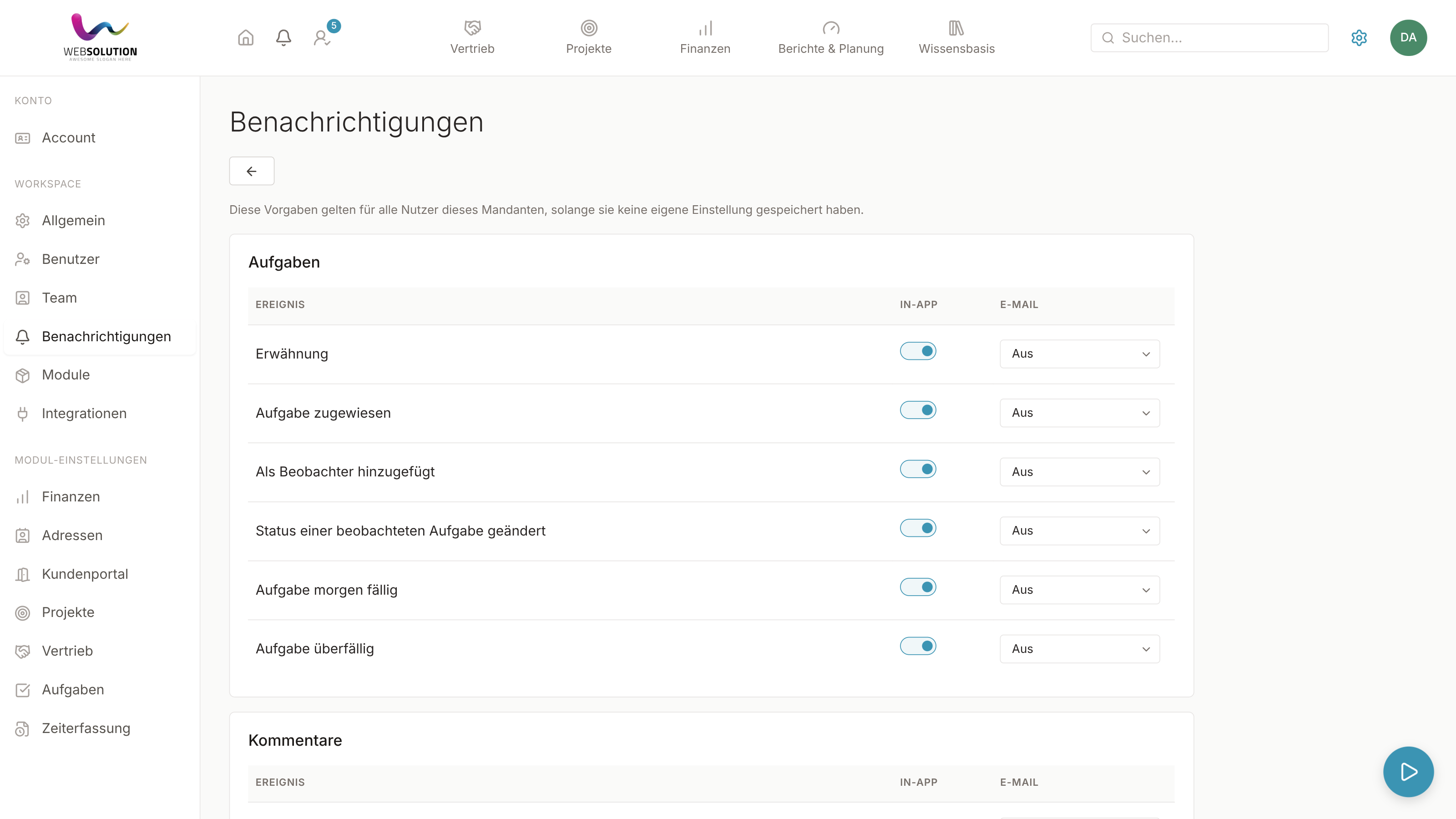 Benachrichtigungen